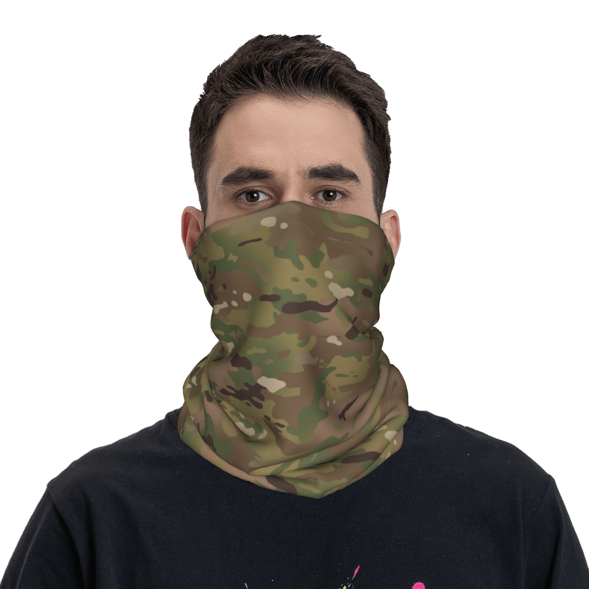 Pañuelo con patrón de camuflaj - Neck Gaiter Face Cover reseña y precio